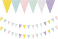 Pastel-Rainbow Party-Decorations Banner,2 Pack Baby Shower Decorations for Girl Birthday Paper Triangle Pennant Flags Streamers,Bachelorette Wedding Engagement Decor Lasting Surprise