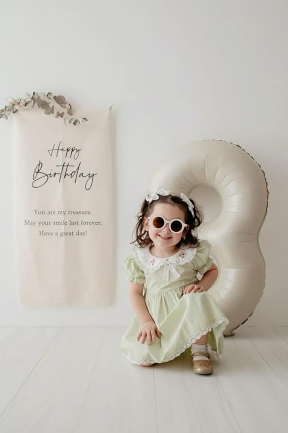Numbers Balloon, 40 Inch Foil 4 Balloons for Birthday Party Decoration, Cream Number 4 Ballon for 4, 14, 24, 40 Celebration, Birthday, Christmas, Anniversary Decor