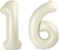 Cream Balloon Number 40 Inch, 16th Birthday Decorations for 1 6 16 61, Large Foil Sweet 16 Balloons Number for Wedding Memorial Day's Photo Shoot Decoration