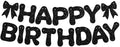 ZHENGYE Black Bow Party Decorations Bow Happy Birthday Banner Bow Themed Party Women Girls Birthday Party Decoration Supplies