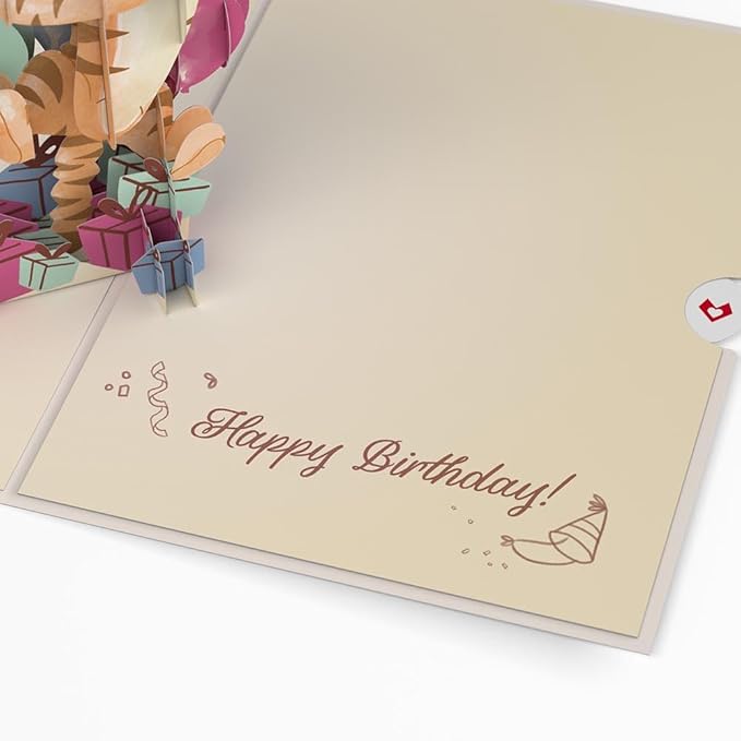 Lovepop Magical Disney Winnie the Pooh 3D Pop-Up Birthday Card - for Him, Her, Kids, Boys, Girls, Men, Women - 5" x 7" - Envelope Included