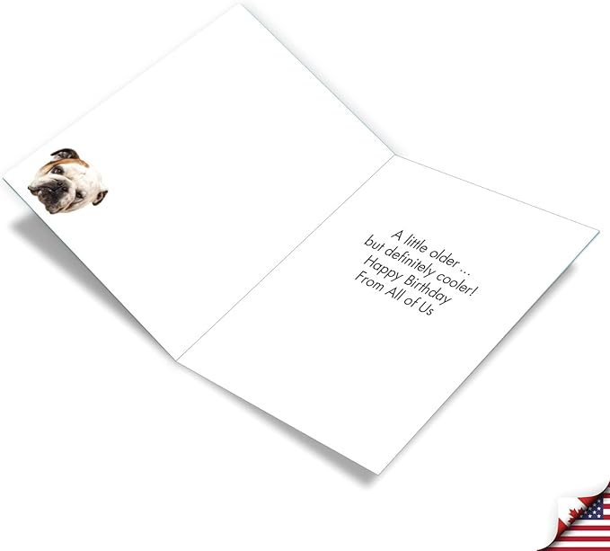 NobleWorks Extra Large Hilarious Birthday Paper Card From Us 8.5 x 11 Inch with Envelope (1 Pack) Big, Jumbo Bday Dog In Sprinkler J3209BDG-US