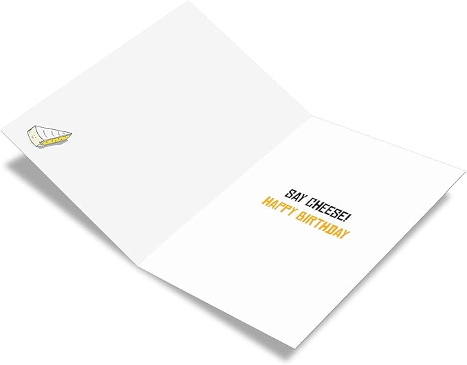 The Best Card Company Funny Birthday Greeting Card w/ 5 x 7 Envelope for Men and Women (1 Card) Birthday Puns-Brie C6119EBDG