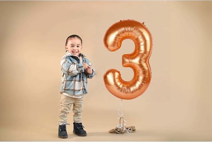 40 Inch Orange 1 Balloon for First Birthday, Orange One 1st Number Balloon Birthday Decorations, 10th 21st, Giant Number 1 Balloons