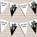 Beatles Black & White Personalized Birthday Party Bunting - Hanging Party Decoration - Birthday Party Banner Garland | Decorative Party Supplies