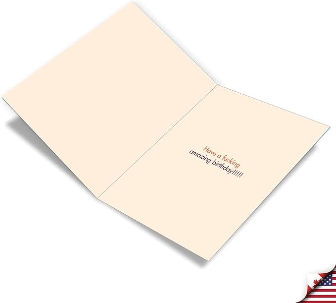 NobleWorks - Big Funny Birthday Greeting Card 8.5 x 11 Inch with Envelope (1 Pack) Oversize Jumbo Bday Eff Yeah! J6405BDG