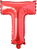 40 inch Red big size Number Letter alphabet Foil Helium Float Balloons Birthday Wedding Party Celebration decoration Air ball (40 INCH Red T)