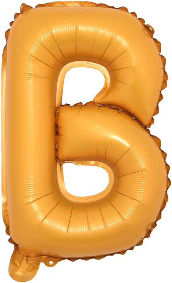 16" inch Single Orange Alphabet Letter Number Balloons Aluminum Hanging Foil Film Balloon Wedding Birthday Party Decoration Banner Air Mylar Balloons (16 Inch Orange B)