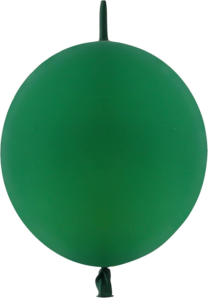 IN-JOOYAA 6 Inch Dark Green Latex Link Balloon 100 Pcs Quick Linkable Balloon for Party Decoration