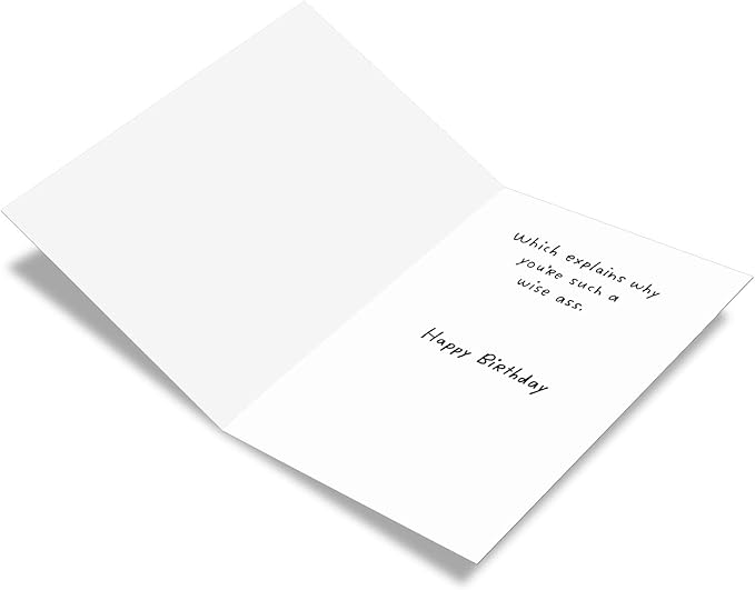 NobleWorks - Funny Birthday Greeting Card with 5 x 7 Inch Envelope (1 Card) Bday Age Wisdom 8576Z
