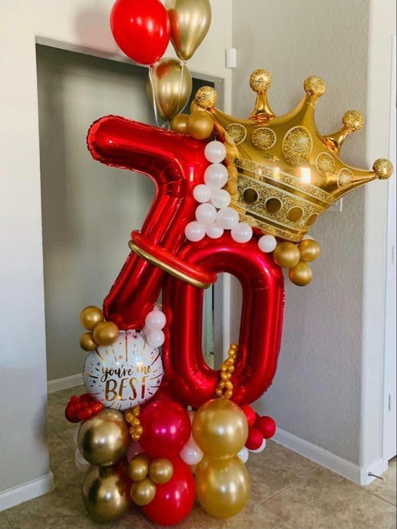 Red Number 14 Balloon 40 inch, 14 Number Balloons, 14th Red Birthday Decorations, 14 Year Old Girls Boys Party Supplies