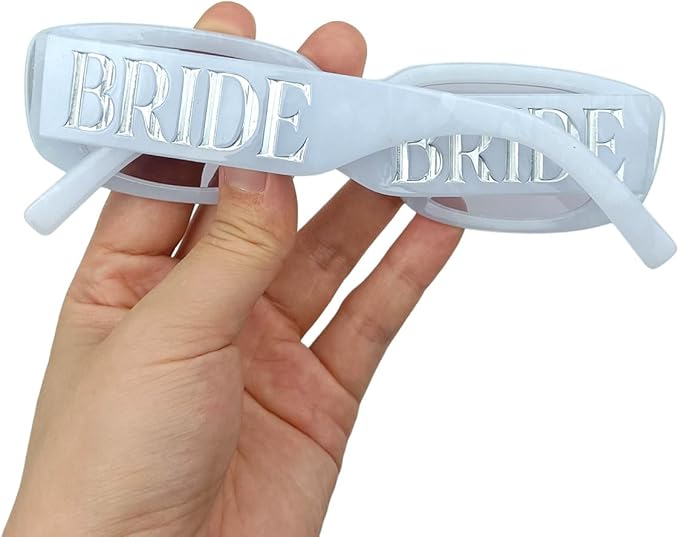 Bride Sunglasses，Bachelorette Party Sunnies, Engagement Decorations, Bridal Shower Accessory, Vintage Small Square Style, Bride To Be Gift