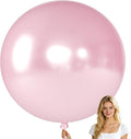 KALOR Pearl Light Pink Giant Balloons 36 Inch Large Latex Balloons, 4 Pack Jumbo Round Helium Balloon for Birthday Bridal Shower Wedding Baby Shower Party Decorations