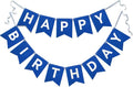 Navy Blue Happy Birthday Banner Nautical Theme Boys Birthday Party Supplies Garland Decorations Birthday Signs Nursery Hanging Decor 13pcs