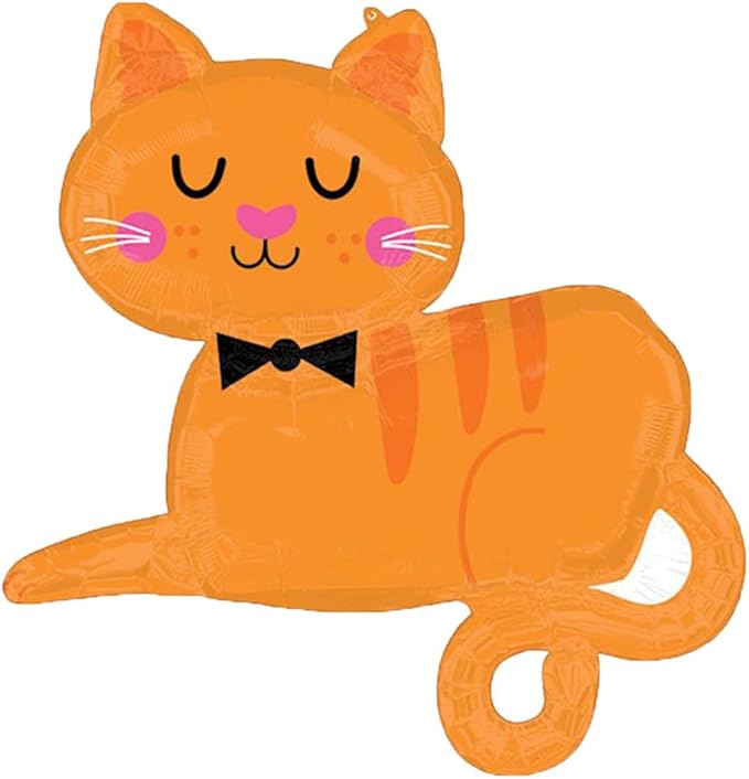 Adorable Orange Tabby Cat Jumbo 31" Foil Party Balloon