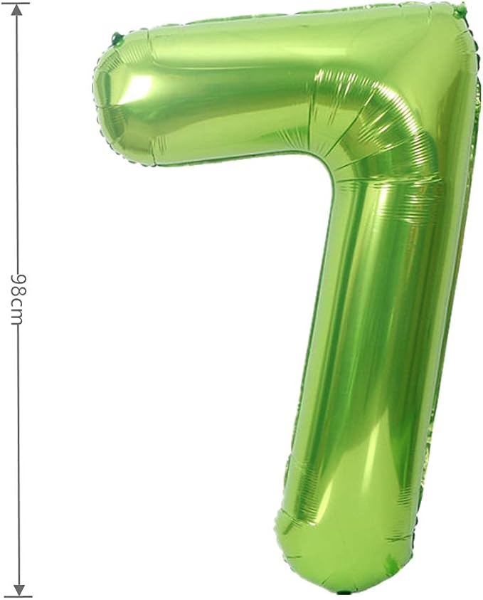 40 Inch Large Foil Helium Number Balloon Birthday Wedding Party 0-9 (Green, 7)