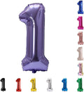 YPSelected 32 Inch Large Foil Helium Number Balloon Birthday Wedding Party 0-9 (Purple, 1)