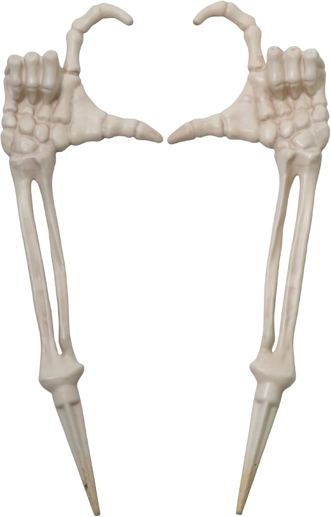 Seasons Halloween Skeleton Stakes Decorations, Love Pose 2 Piece Hands Arms with Lawn Stakes for Outdoor Yard Garden Graveyard Haunted House Decor