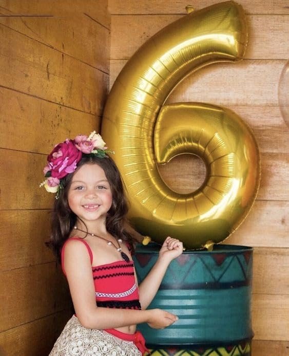 26 Gold Number Balloons, 40 Inch Balloons for Woman Man 26th Birthday Party Decoration, Foil Number Ballon for 26, 62, 2026 Anniversary, Bridal Shower, Graduation, Valentine's Day Easter