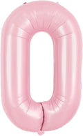 TONIFUL 40 Inch Pastel Pink Number 0 Balloon Balloon Big Pink Digital 0 Balloon for Girl's Birthday Party Wedding Bridal Shower Engagement Anniversary Photo Shoot Supplies