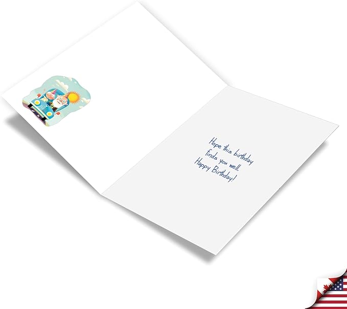 NobleWorks Funny Birthday Greeting Card with 5 x 7 Inch Envelope (1 Card) Bday Senior GPS C10664BDG