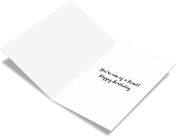 The Best Card Company - 1 Happy Birthday Card with Envelope - Adorable Colorful Animals, Fun Notecard - Horns and Unicorns C6826CBDG