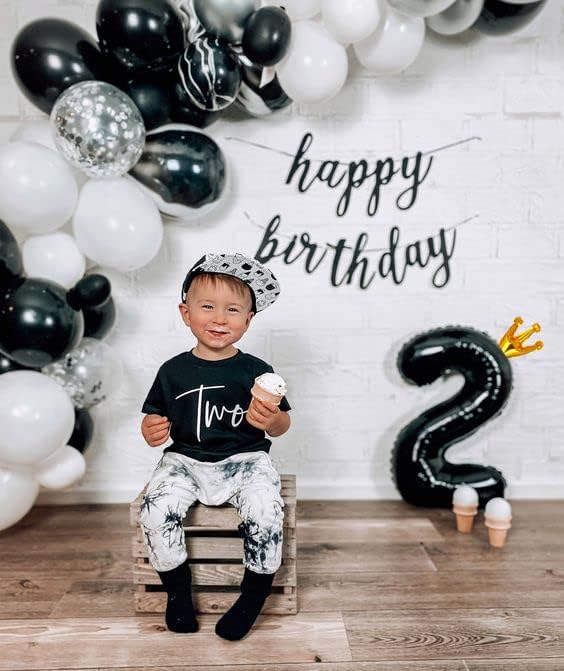 40 Inch Black 1 Balloon for First Birthday, Black One 1st Number Balloon Birthday Decorations for Girl Boy, 10th 21st, Giant Number 1 Balloon.