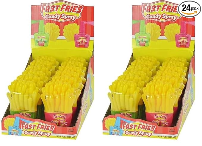 Koko's Confectionery & Novelty Kokos Fast Fries Candy Spray, 0.676 fl oz 20 mL 12 Count Display Box (Pack of 2)