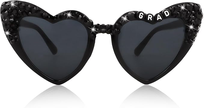 Jaciya Graduation Glasses for Women 2026 - Sparkly GRAD Sunglasses for Photo Booths, Party Favors, Grad Decorations