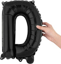Restaurantware-Balloonify 16 Inch Letter Balloon, 1 Alphabet Party Balloon - Letter D, Self-Sealing, Black Foil Mylar Finish, Hanging Loop, Decoration For Birthday, Wedding, Or Graduation