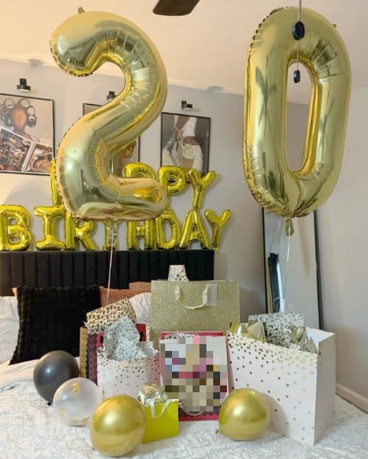Champagne Gold Helium Number Balloon 40 Inch, Giant Foil Light Gold Number 0 Birthday Balloons, Large Numbers 10 20 30 40 50 60 70 80 90 100 2026, Party Celebration Supplies Decorations
