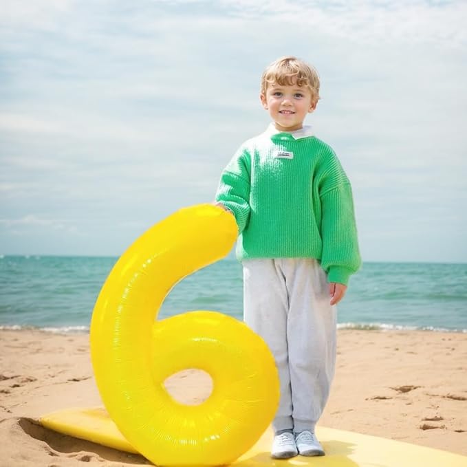 40 inch Yellow Number Balloon Giant Foil Helium Balloons Number 8 Balloon for 8th Birthday Party Decorations