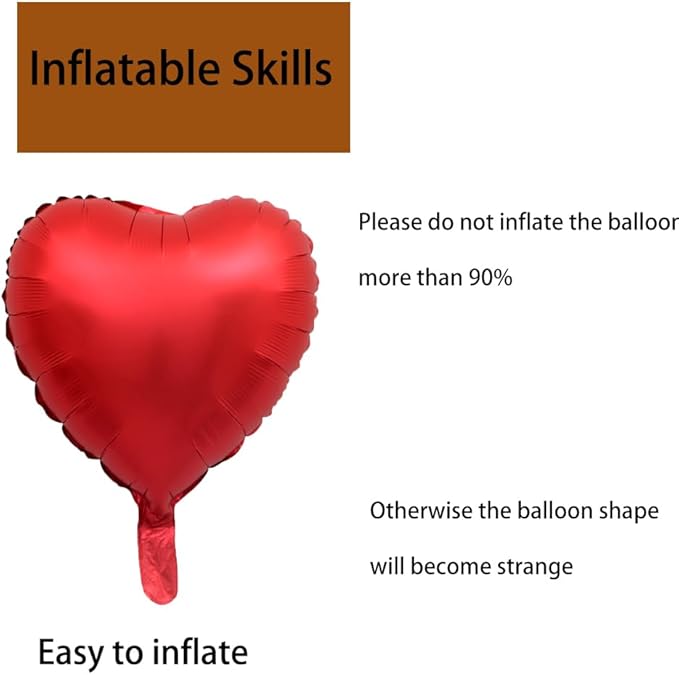 Valentines Balloons Love Balloons Red Heart Shape Foil Balloons for Valentine's Day Party Decorations Valentines Day Anniversary Wedding Valentines Decorations Decor Supplies 3pcs