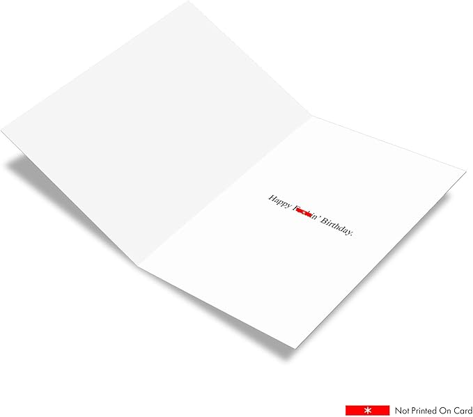 NobleWorks Funny Birthday Greeting Card with 5 x 7 Inch Envelope (1 Card) Bday F'ers Cafe 8245
