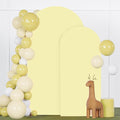 Arch Covers Set of 2 Yellow Wedding Arch Cover 6FT 7.2FT Arch Stand Cover for Wedding Party Spandex Arch Cover Stretchy Fabric Boho Backdrop Covers Set for Bridal Baby Shower Decoration