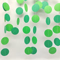 JEYE Green Circle Dots Paper Garland Party Banner Decor Paper Streamer Backdrop Hanging Decorations for Birthday Engagement Wedding Christmas Party Decor, Pack of 2, 26 Feet in Total
