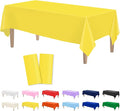 Kopokita 2PCS Yellow Plastic Tablecloths 54 x 108 Inch, Disposable Table Cloths Rectangle Party Table Covers