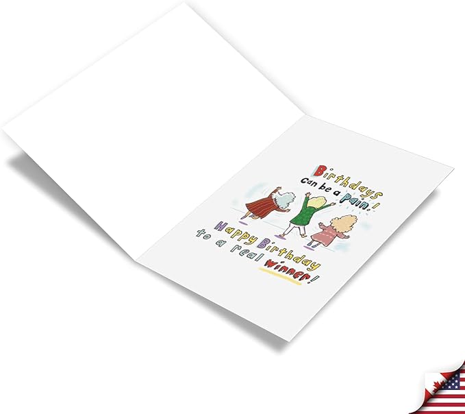 NobleWorks, Funny Birthday Paper Card with 5 x 7 Inch Envelope (1 Card) Bday Ache Game C10863BDG