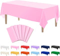 Kopokita 6PCS Pink Plastic Tablecloths 54 x 108 Inch, Disposable Table Cloths Rectangle Party Table Covers