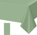 1 Pack Sage Green Plastic Tablecloths for Rectangle Tables, Light Green Disposable Tablecloth, Waterproof Sage Green Table Cover for Birthday Bridal Wedding Baby Shower Party Decorations, 54 X 108Inch
