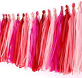 Tissue Paper Tassel DIY Hanging Paper Decorations Party Garland for Parties, Weddings, Festivals, Baby Showers - 20PCS (Gradual Red, 35CM)