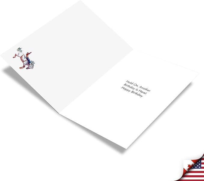 NobleWorks - Birthday Greeting Card with 5 x 7 Inch Envelope (1 Card) Bday Cowboys and Horses C2823BBDG