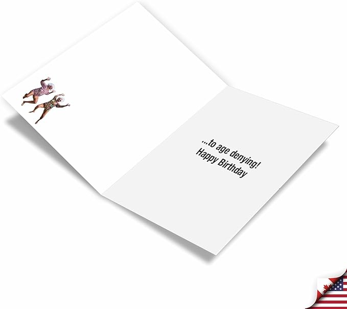 NobleWorks Humorous Birthday Greeting Card with 5 x 7 Inch Envelope (1 Card) Bday Age Defying C10077BDG