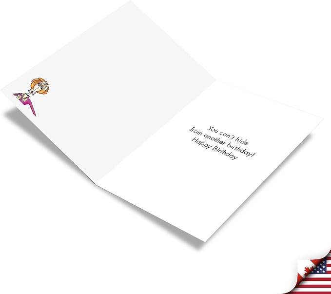 NobleWorks - 1 Funny Birthday Card for Women, Wife - Happy Bday Cartoon, Woman Notecard with Envelope - Craft Supplies C3665BDG