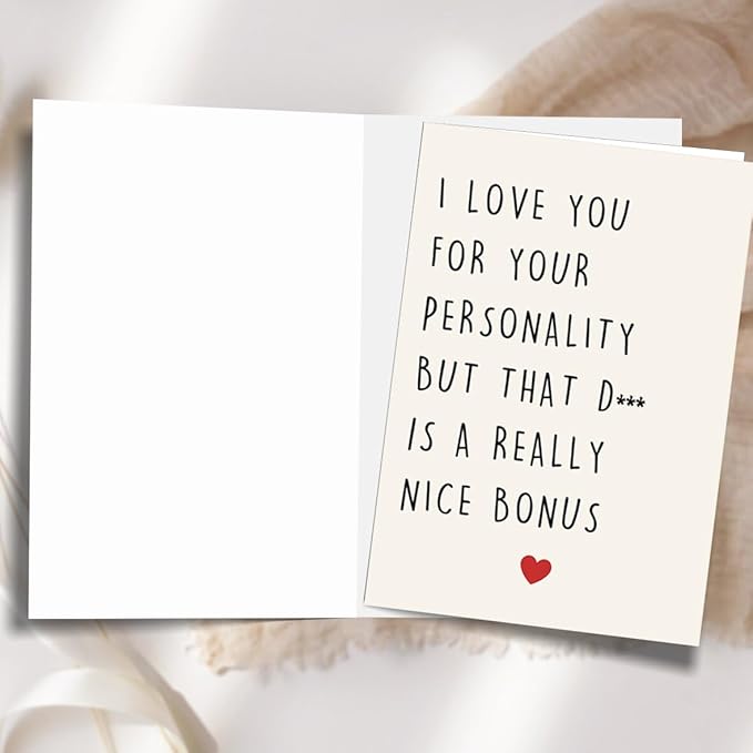Funny Valentines Day Gifts for Him, Valentine's Day Card for Boyfriend, Valentine's Day Cards for Husband,Mens Valentines Card Gifts