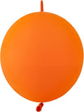 IN-JOOYAA 6 Inch Orange Latex Link Balloon 100 Pcs Quick Linkable Balloon for Party Decoration