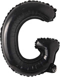 Black 28 inch Letter Balloon Alphabet Number Balloons Foil Mylar Party Wedding Bachelorette Birthday Bridal Baby Shower Graduation Anniversary Celebration Decoration (Can not Float) (28 inch Black G)