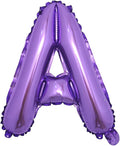 16 inch Purple Alphabet Letter and Number Balloons Set Package, Aluminum Hanging Foil Film Banner Mylar Balloon for Birthday Party Decoration Custom Word (A-Z, 0-9) (16 Inch Purple A)