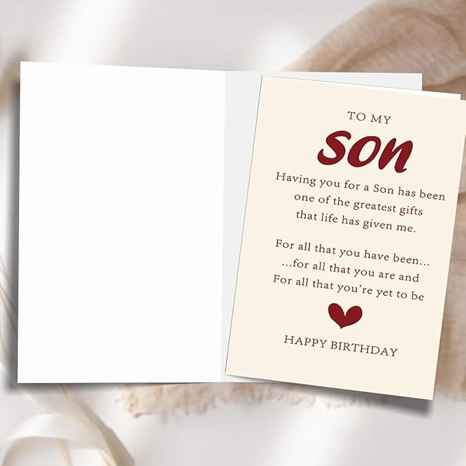 Birthday Card for Son, Funny Son Birthday Card, Gifts for Sons Adult Gift Ideas, Birthday Cards from Mom Dad