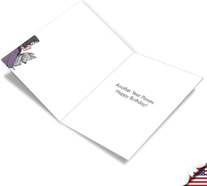 NobleWorks - 1 Big Funny Birthday Card Cartoon (8.5 x 11 Inch) - Jumbo Comic Humor, Group Greeting Card with Envelope - Squeaker Toy J2624BDG